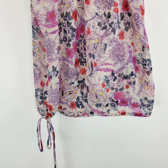 AMERICAN EAGLE | sheer floral sleeveless top small - Picture 2 of 7